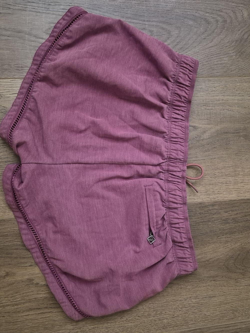 Prana Active Drawstring Shorts in Dusty Rose - Picture 2 of 3
